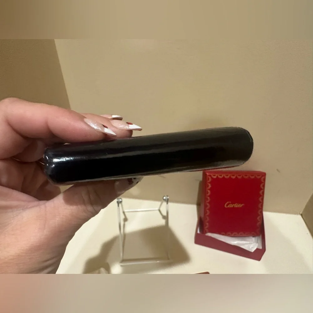 Cartier Happy Birthday Black Mens Wallet W/box and dustbag